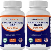2 Pack Vitamatic NAC 600 mg 120 Veg. Capsules