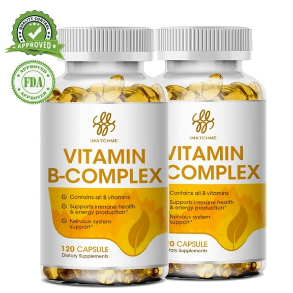 (2 Pack)Vitamin B Complex Capsules,Support Immune & Energy,120 Softgels