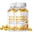 thumbnail image 1 of （2 Pack)Vitamin E Capsules,1000 IU Mixed Tocopherols, Antioxidant Protection & Immunity Boost Supplement, 120 Softgels, 1 of 5