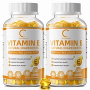 Vitamin E Capsules,650mg dl-Alpha Mixed Tocopherols, Antioxidant Skin & Immune Support, Vitamin E Supplement 120 Softgels2 Pack