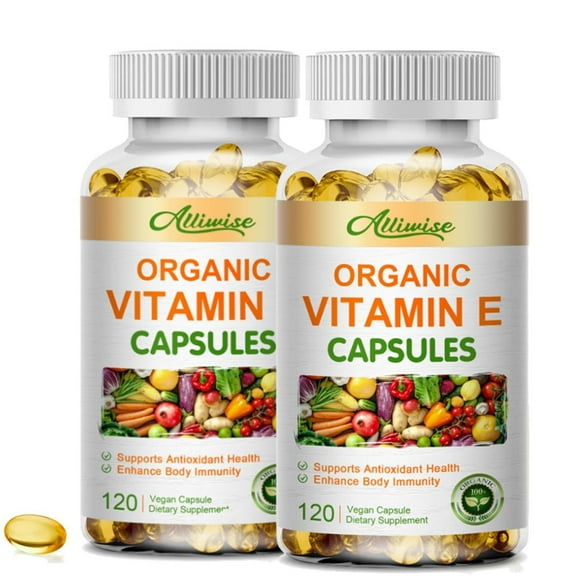 (2 Pack)Vitamin E Capsules(180mg D-alpha),Supports Antioxidant,Skin,Immune System,Total 240 Softgels