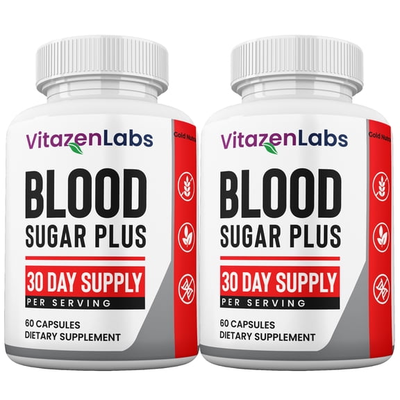 (2 Pack) VitazenLabs Blood Sugar Plus Capsules, Official Capsules, Maximum Strength, Made in the USA.
