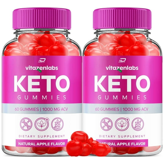 (2 Pack) Vitazenlabs Keto ACV Gummies Supplement Vitazen labs + ACV Gummies Apple Cider Vinegar 1000MG, Vitazenlabs Keto Gummies Reviews, Vitamin B12 (120 Gummies)