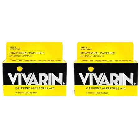 2-Pack Vivarin Caffeine Alertness Aid 40 Tablets (Set of 2)