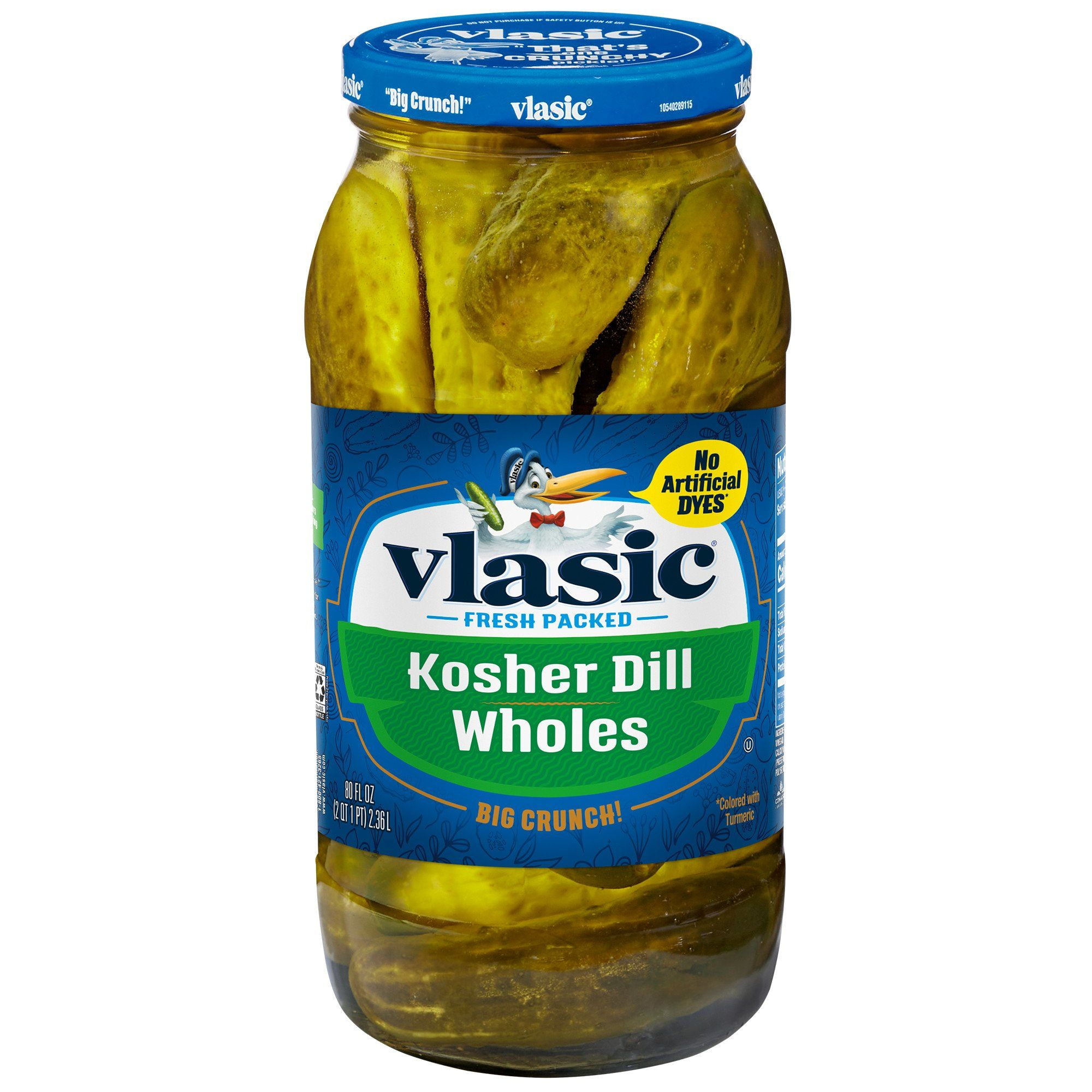 2 Pack - Vlasic Wholes Kosher Dill - 80 oz Packaging may vary