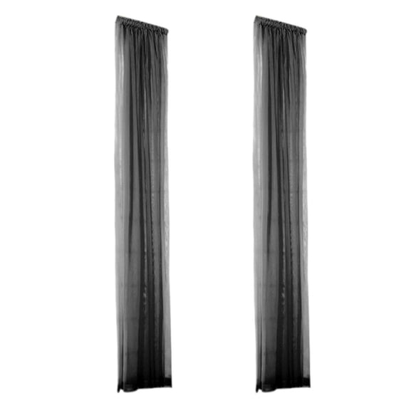 2 Pack Voile Curtain Panels 80x200cm, Sheer White Door Window Curtains for Living Room, Light Filtering Soft Gauze Drapes