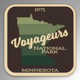 thumbnail image 1 of 2-Pack Voyageurs National Park Decal Sticker | 4-Inches By 4-Inches | Vinyl Sticker | UV Protective Laminate | PD1023, 1 of 1