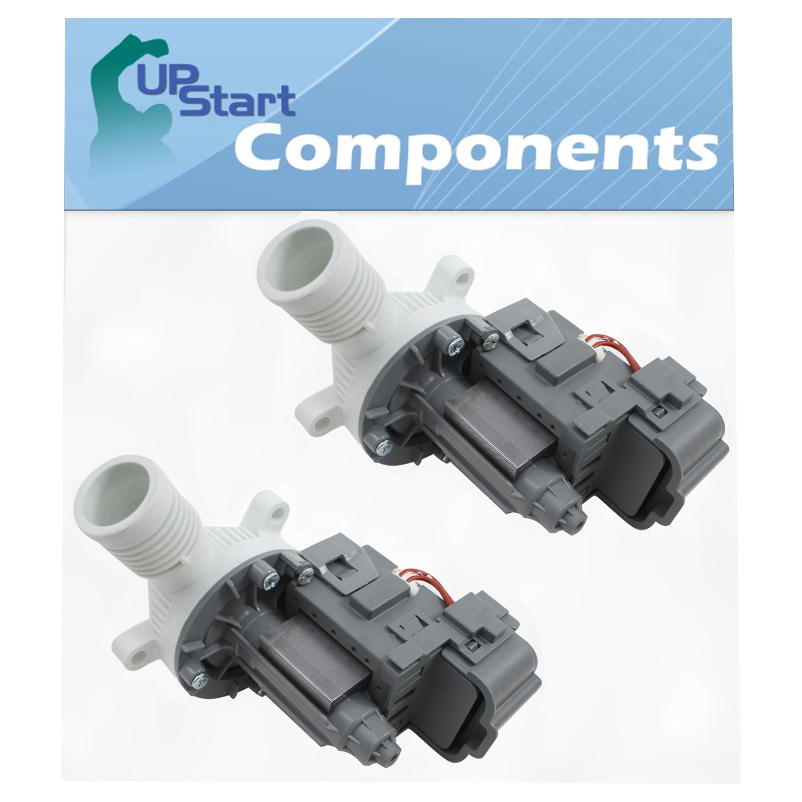 2 Pack W10276397 Washer Drain Pump Replacement for Whirlpool Wtw4800xq4, Whirlpool Wtw4800xq2, Roper Rtw4640yq1, Admiral Atw4675yq1, Maytag Mvwc360aw0, Whirlpool Wtw4800bq0, Whirlpool Wtw4800xq1