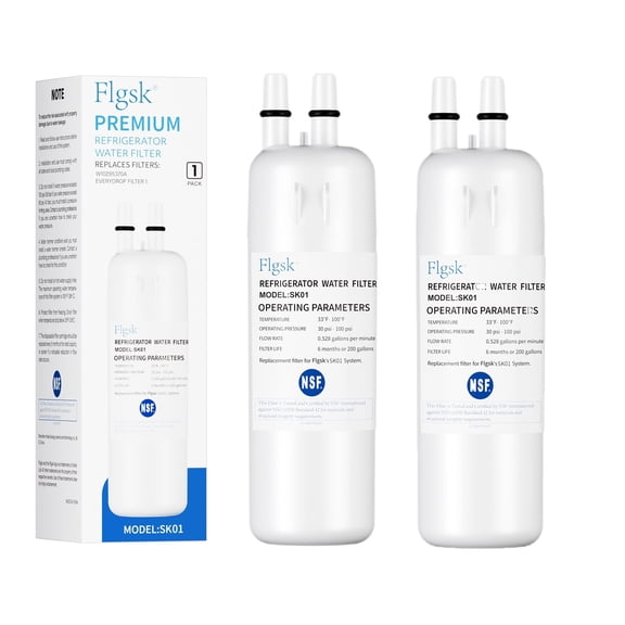 2 Pack W10295370A Refrigerator Water Filter, Compatible with Filter 1, EDR1RXD1, W10295370, KAD1RXD1, 9081. New