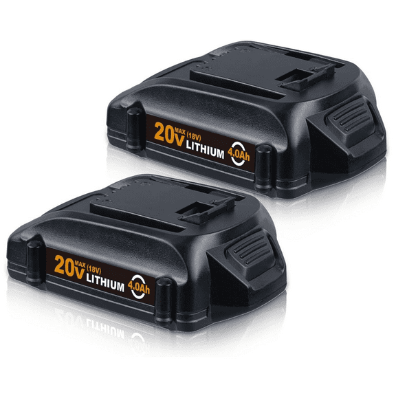 2Packs WA3525 20V 4.0Ah Lithium Battery Compatible with Worx Battery WA3575 WA3520 and 20V Cordless Tools