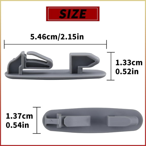 2 Pack WP8565925 Dishwasher Dish Rack Track Stop Clip Upper Replacement Part Compatible with Whirlpool Kenmore Dishwashers Replaces for 8565925 8270105 8524581 8524582