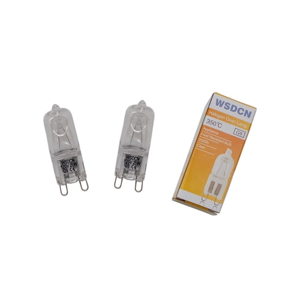 2 Pack, WSDCN G9 120 Volt 25W Halogen Oven Lamp 350C Oven Light Bulb