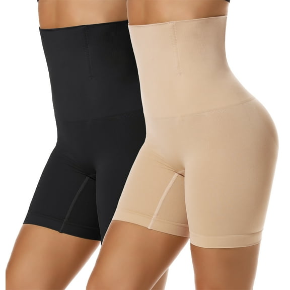 2 Pack Waist Trainer Butt Lifter Panties for Women Butt Enhancer Tummy Control Shapewear Body Shorts Seamless Thigh Slimmer