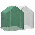 thumbnail image 1 of 2-Pack Walk-in Greenhouse Covers 55x56x75" Reinforced Anti-Tear PE, 1 of 6