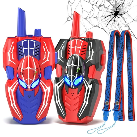 2 packs Walkie Talkies for Kids, Two Way Radios, Toys for Boys 4 8 Years, Spider Walkie Talkies Toys for Boys Girls Age 3-12, Outdoor Toys for Kids Birthday Gifts - 2 Packs