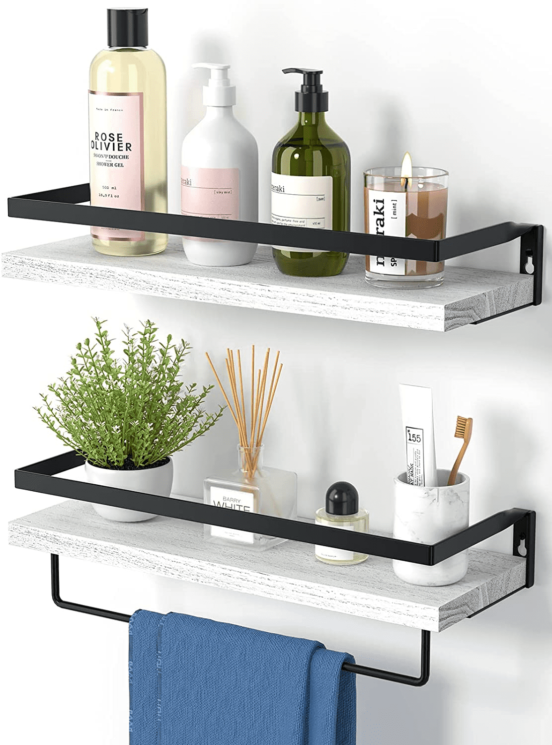 Love- Floating Shelves for Coffee Bar ,Bathroom Shelves with Towel