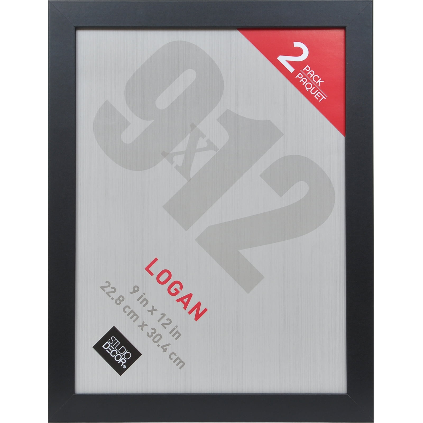 Logan Black 9" x 12" Wall Frames with Styrene