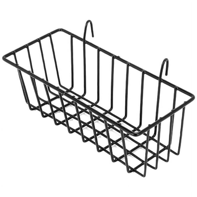 2 Pack Wall Grid Panel Hanging Wire Basket,Grid Wall Storage Basket