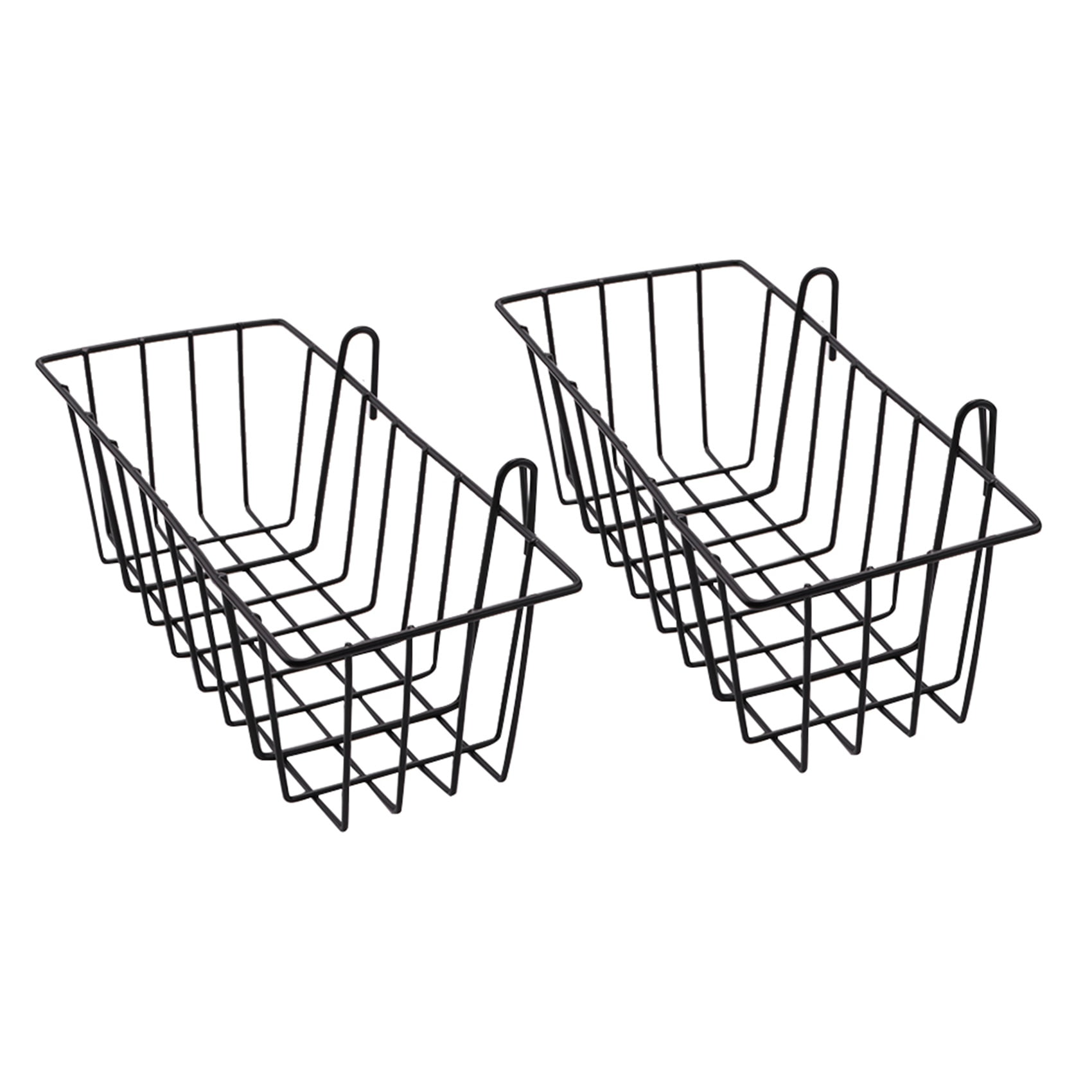 2 Pack Wall Grid Panel Hanging Wire Basket,Grid Wall Storage Basket