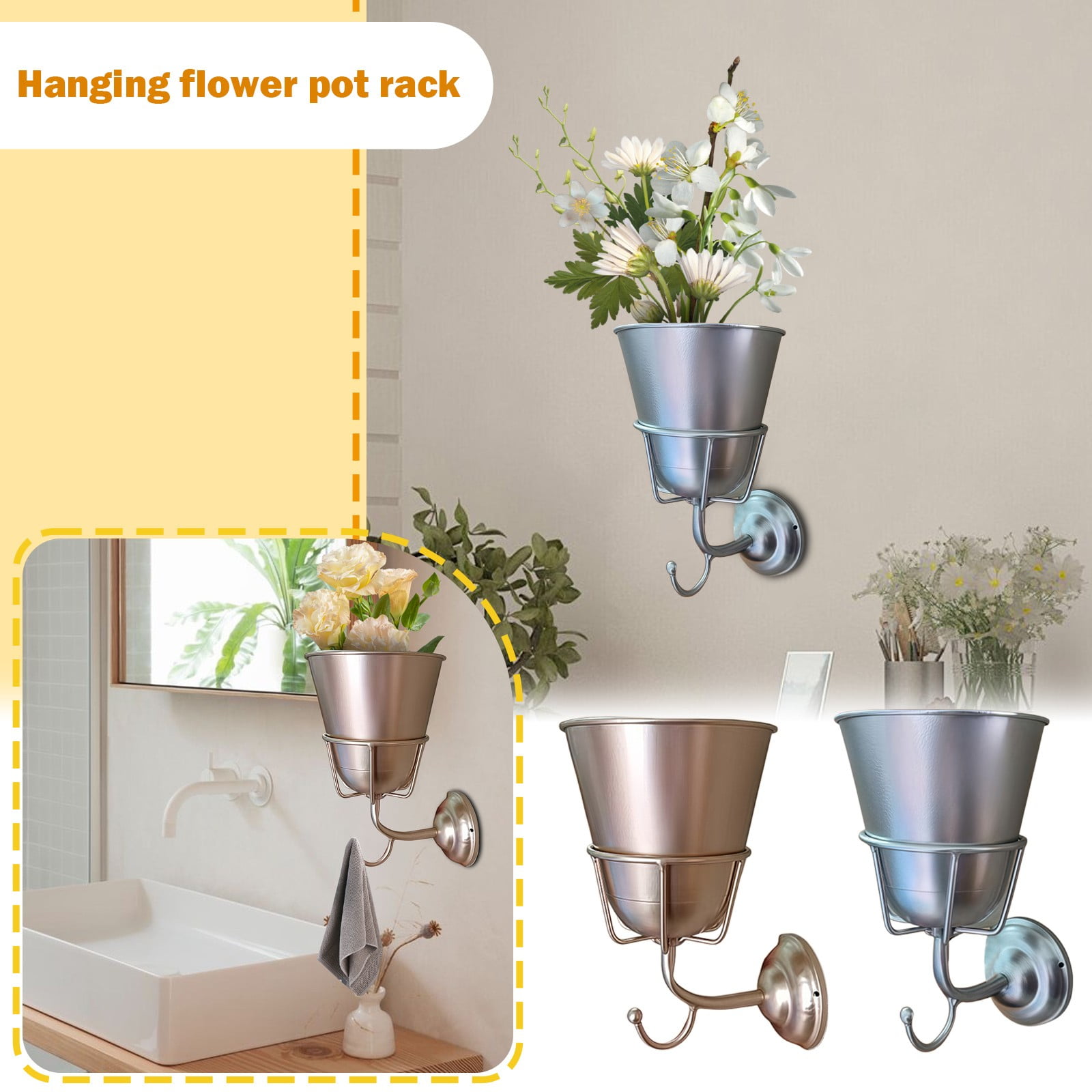 2 Pack Wall Hanging Planters for Indoor Plants Wall Hanging Plant ...