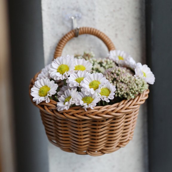 2 Pack Wall Hanging Storage Baskets Boho Woven Onion Garlic Holder with Single Handle-2_33-