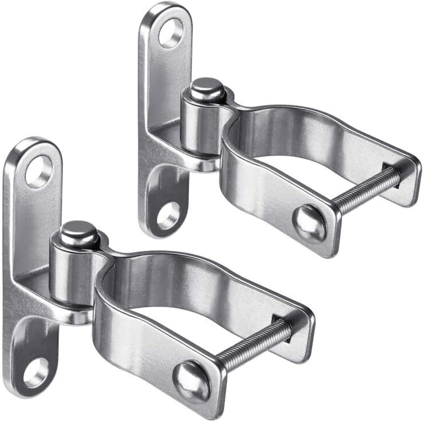 1-7/8” Chain Link Fence Gate Hinge - Galvanized Steel Post Hinge With Nut & Bolt (2 Pack)