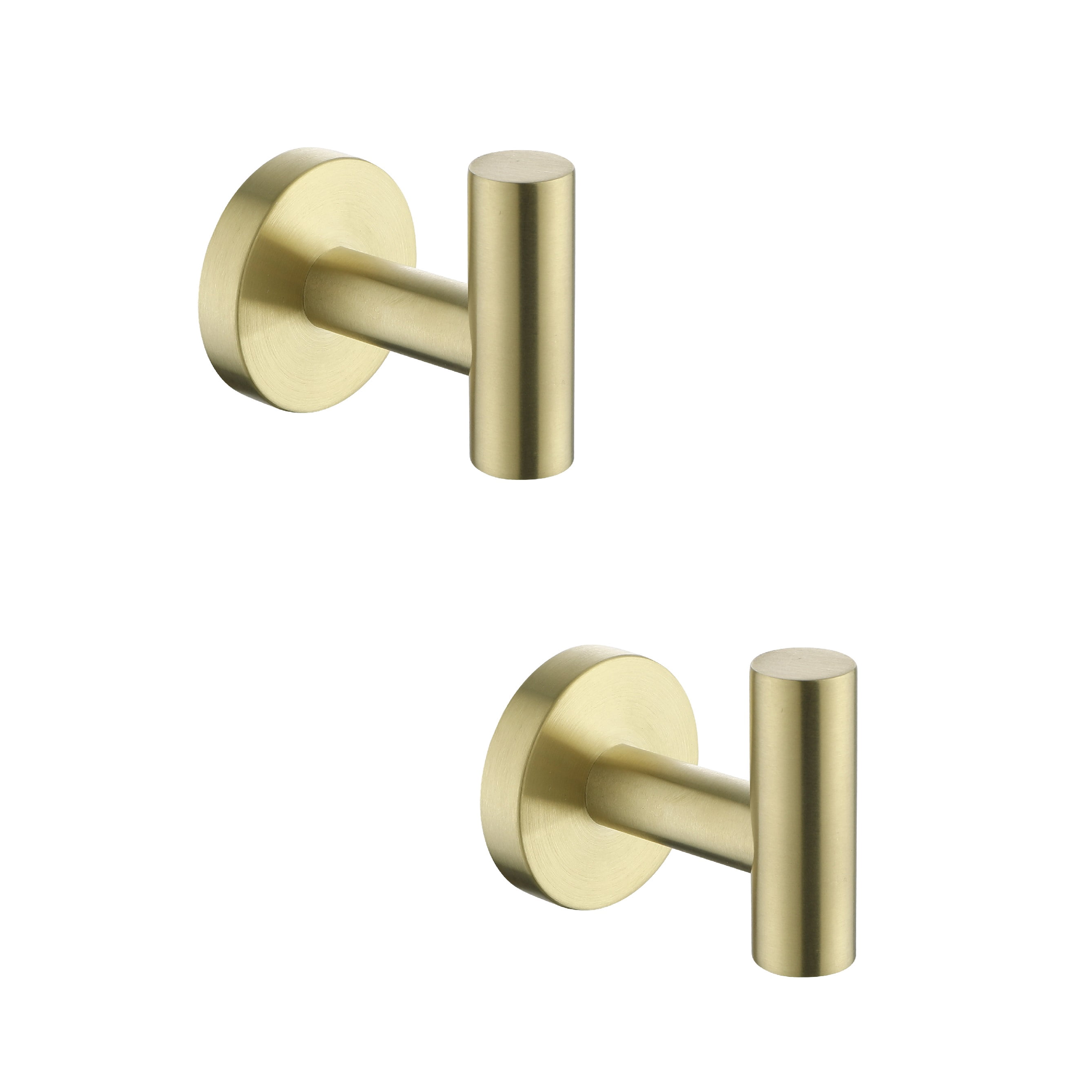 2-Pack Wall-Mounted Stainless Steel Bathroom Towel Hooks/Coat Hooks for Bathroom, Bedroom, Kitchen