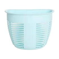 2-Pack Wall Mounted Traceless Storage Baskets | Plastic Hanging Organizer Box for Kitchen, Dorm, Bedside & Bathroom | Small Space-Saving Shelf