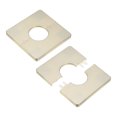 thumbnail image 1 of 2-Pack Wall Split Flange, for 32mm OD Pipe ABS Escutcheon Plate Square Self-Adhesive Plumbing Cover Plates [Gold Tone], 1 of 6