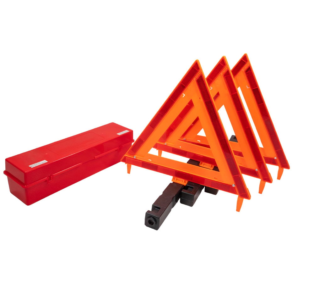 (2 Pack) Warning Triangle Reflector Kit, 3-Piece Set DOT Compliant