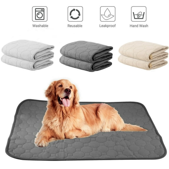 2 Pack Washable Dog Pee Pads 26.3x19.6 inch, Reusable Puppy Training Pads, Non-Slip Potty Mat for Training, Travel