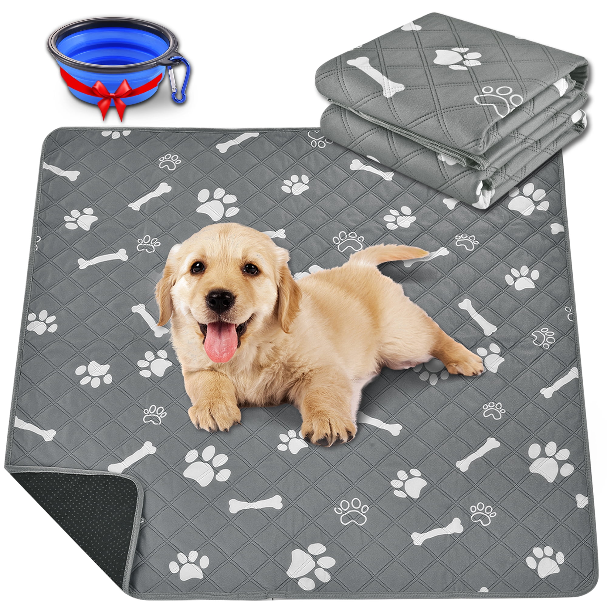 NEW Puppy Pads Washable Pee Pads for Dogs Puppy Training Pads Washable Dog  Training Pads Dog Pee Toilet 51x66cm-grey-2 Pack Pet Mat 