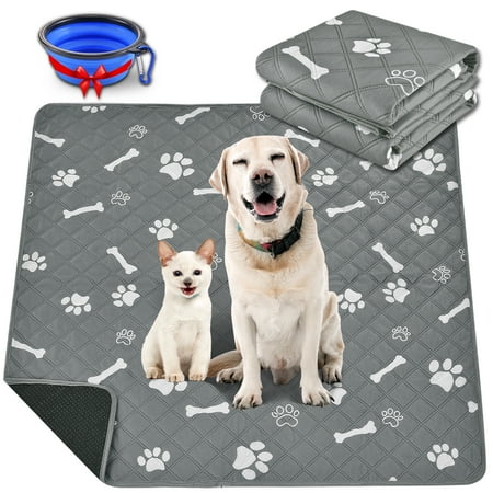 2 Pack Washable Pee Pads for Dogs, 48" x 60" Dog Pee Pads Extra Large, Non-Slip Dog Training Pads Puppy Pee Pads Reusable Potty Pads Dog Pads for Incontinence, Playpen, Crate