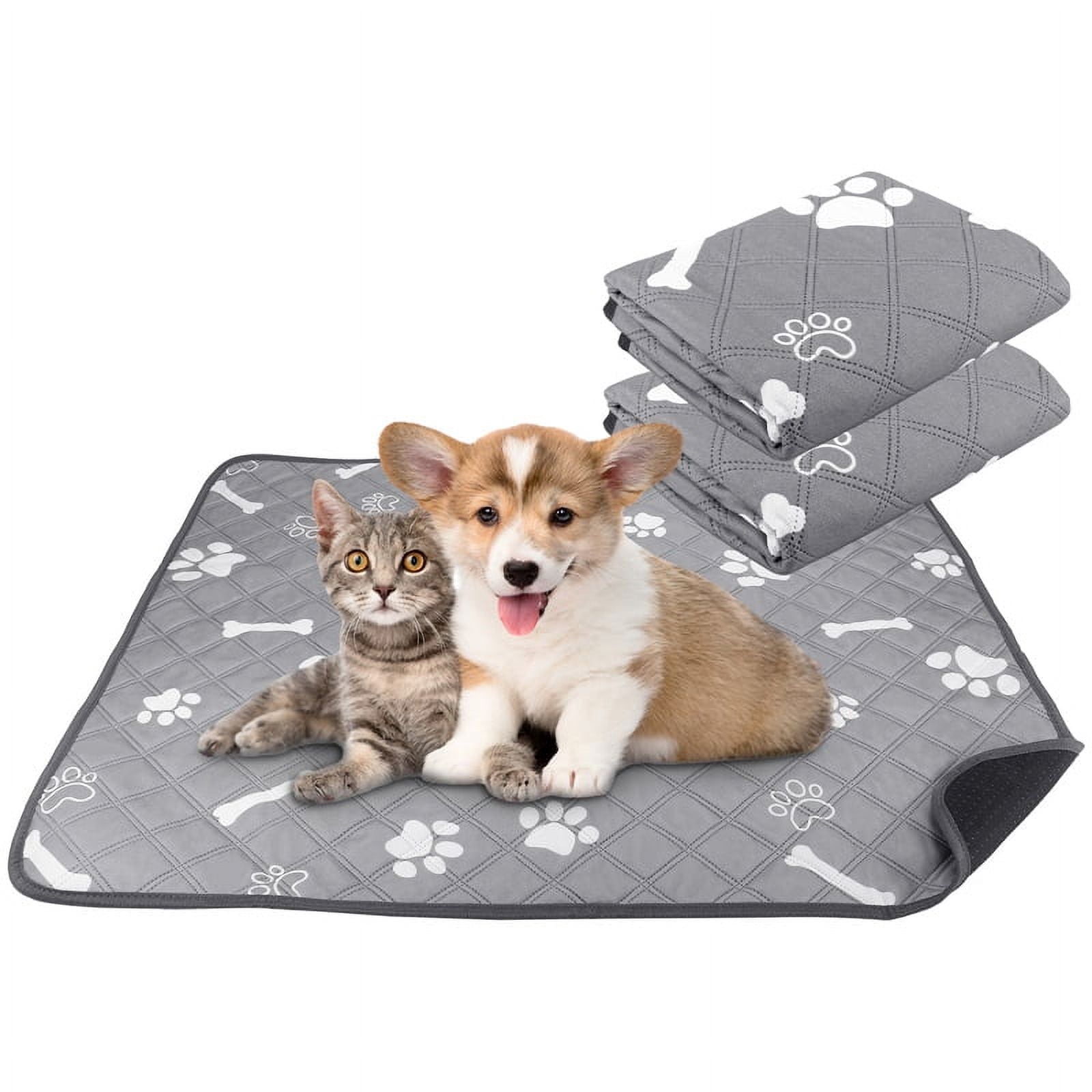 2 Pack Washable Pee Pads for Dogs,Non-Slip Dog Pads with Heavy Absorbency, Reusable Training Pads,18*24inch
