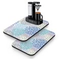 thumbnail image 1 of 2 Pack Washable Rubber Bohemian Vintage Floral Dish Drying Mats for Kitchen Counter Home Large Coffee Bar Pad Accessories and Decor for Utensils Stemware (2pcs 19.5''x12''), 1 of 6