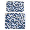 thumbnail image 1 of 2 Pack Washable Rubber Daisy Cute Floral Dish Drying Mats for Kitchen Counter Home Large Coffee Bar Pad Accessories and Decor for Utensils Stemware (2pcs 18''x24''+19.5''x12''), 1 of 3