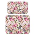 thumbnail image 1 of 2 Pack Washable Rubber Leaves Multicolored Flower Dish Drying Mats for Kitchen Counter Home Large Coffee Bar Pad Accessories and Decor for Utensils Stemware (2pcs 18''x24''+19.5''x12''), 1 of 6