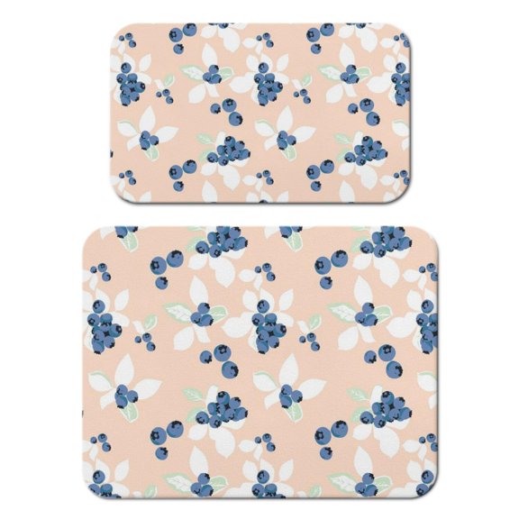 2 Pack Washable Rubber Leaves Multicolored Flower Dish Drying Mats for Kitchen Counter Home Large Coffee Bar Pad Accessories and Decor for Utensils Stemware (2pcs 18''x24''+19.5''x12'')