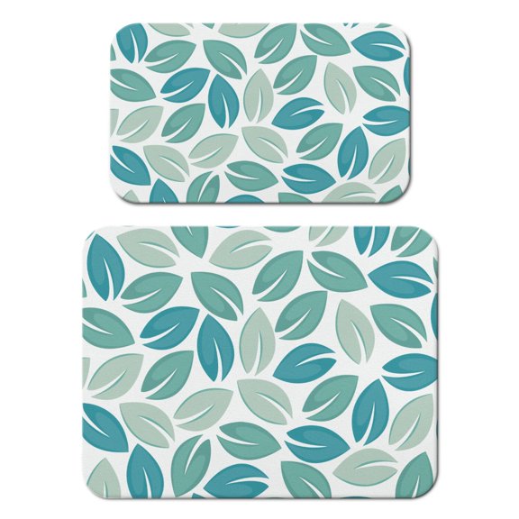 2 Pack Washable Rubber Leaves Multicolored Flower Dish Drying Mats for Kitchen Counter Home Large Coffee Bar Pad Accessories and Decor for Utensils Stemware (2pcs 18''x24''+19.5''x12'')