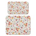 thumbnail image 1 of 2 Pack Washable Rubber Leaves Multicolored Flower Dish Drying Mats for Kitchen Counter Home Large Coffee Bar Pad Accessories and Decor for Utensils Stemware (2pcs 18''x24''+19.5''x12''), 1 of 6