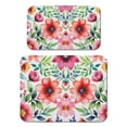 thumbnail image 1 of 2 Pack Washable Rubber Leaves Multicolored Flower Dish Drying Mats for Kitchen Counter Home Large Coffee Bar Pad Accessories and Decor for Utensils Stemware (2pcs 18''x24''+19.5''x12''), 1 of 6