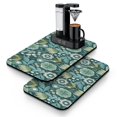 thumbnail image 1 of 2 Pack Washable Rubber Multicolored Flower Leaves Dish Drying Mats for Kitchen Counter Home Large Coffee Bar Pad Accessories and Decor for Utensils Stemware (2pcs 19.5''x12''), 1 of 6