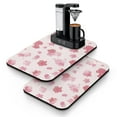 thumbnail image 1 of 2 Pack Washable Rubber Multicolored Flower Leaves Dish Drying Mats for Kitchen Counter Home Large Coffee Bar Pad Accessories and Decor for Utensils Stemware (2pcs 19.5''x12''), 1 of 6