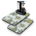thumbnail image 1 of 2 Pack Washable Rubber Multicolored Flower Leaves Dish Drying Mats for Kitchen Counter Home Large Coffee Bar Pad Accessories and Decor for Utensils Stemware (2pcs 19.5''x12''), 1 of 6