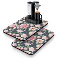 thumbnail image 1 of 2 Pack Washable Rubber Multicolored Flower Leaves Dish Drying Mats for Kitchen Counter Home Large Coffee Bar Pad Accessories and Decor for Utensils Stemware (2pcs 19.5''x12''), 1 of 6