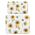 thumbnail image 1 of 2 Pack Washable Rubber Sunflower Cute Floral Dish Drying Mats for Kitchen Counter Home Large Coffee Bar Pad Accessories and Decor for Utensils Stemware (2pcs 18''x24''+19.5''x12''), 1 of 6