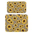 thumbnail image 1 of 2 Pack Washable Rubber Sunflower Cute Floral Dish Drying Mats for Kitchen Counter Home Large Coffee Bar Pad Accessories and Decor for Utensils Stemware (2pcs 18''x24''+19.5''x12''), 1 of 6