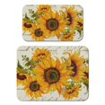 thumbnail image 1 of 2 Pack Washable Rubber Sunflower Cute Floral Dish Drying Mats for Kitchen Counter Home Large Coffee Bar Pad Accessories and Decor for Utensils Stemware (2pcs 18''x24''+19.5''x12''), 1 of 6