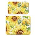 thumbnail image 1 of 2 Pack Washable Rubber Sunflower Cute Floral Dish Drying Mats for Kitchen Counter Home Large Coffee Bar Pad Accessories and Decor for Utensils Stemware (2pcs 18''x24''+19.5''x12''), 1 of 6