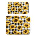 thumbnail image 1 of 2 Pack Washable Rubber Sunflower Cute Floral Dish Drying Mats for Kitchen Counter Home Large Coffee Bar Pad Accessories and Decor for Utensils Stemware (2pcs 18''x24''+19.5''x12''), 1 of 6